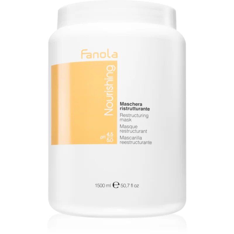 Fanola Nourishing Restructuring Mask tápláló maszk száraz és sérült hajra 1500 ml