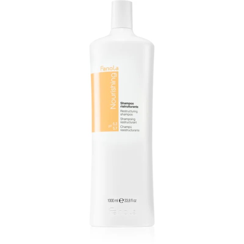 Fanola Nourishing Restructuring Shampoo tápláló sampon száraz és sérült hajra 1000 ml