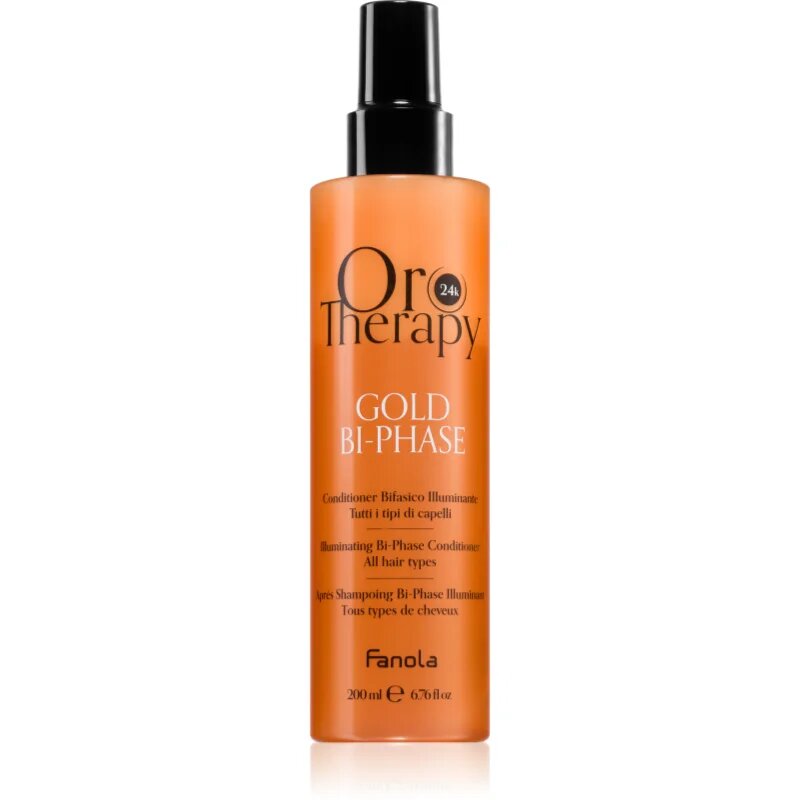 Fanola Oro Therapy Gold Bi-Phase 2 fázisú öblítést nem igénylő kondicionáló 200 ml