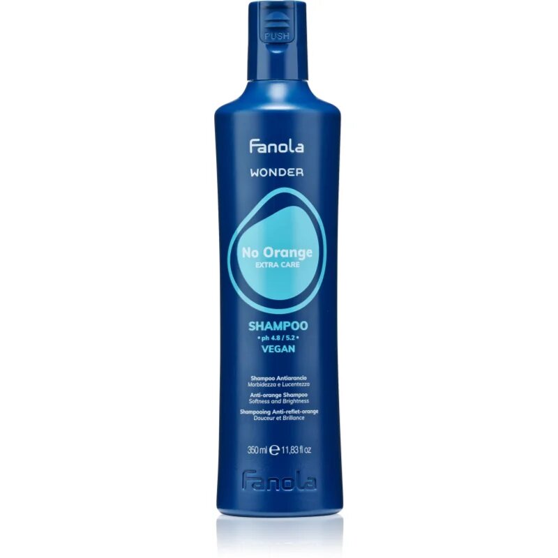 Fanola Wonder No Orange Shampoo sampon semlegesíti a narancssárgás árnyalatokat 350 ml