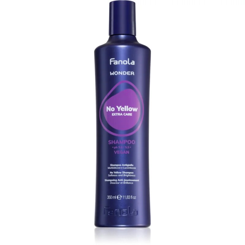 Fanola Wonder No Yellow Shampoo sampon a sárga tónusok neutralizálására 350 ml