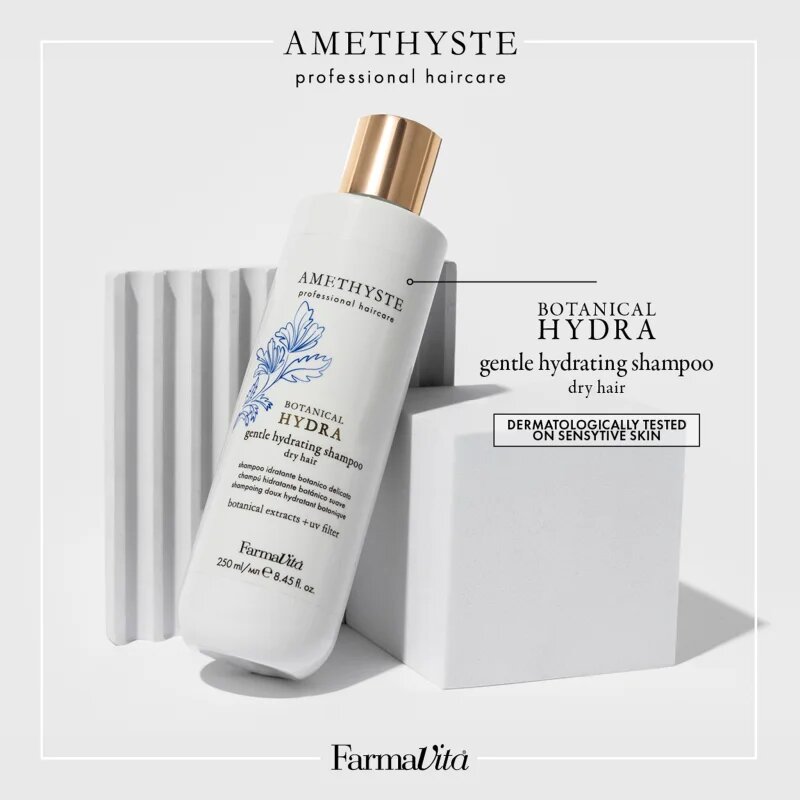 FarmaVita Amethyste Botanical Hydra hidratáló sampon a gyengéd tisztításhoz UV szűrővel 250 ml