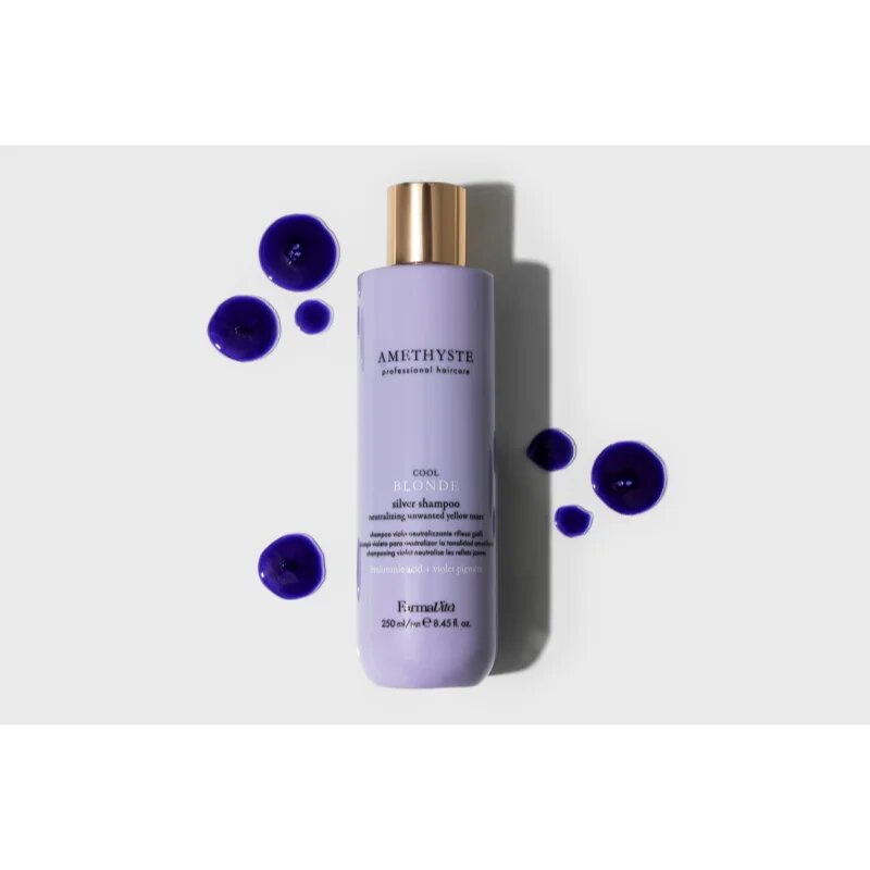 FarmaVita Amethyste Cool Blonde lila sampon a szőke és melírozott hajra 250 ml