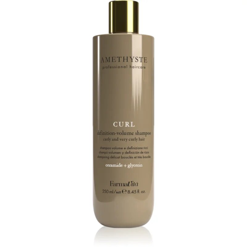 FarmaVita Amethyste Curl tápláló sampon göndör hajra 250 ml
