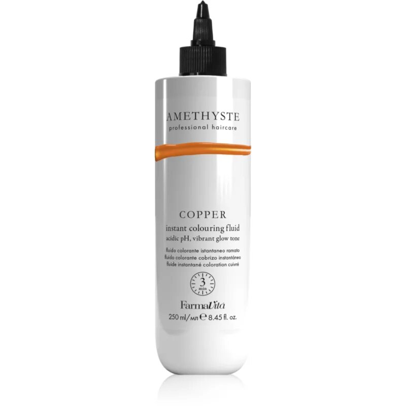 FarmaVita Amethyste Instant Colouring Fluid színező pakolás a mézes színárnyalatért árnyalat Copper 250 ml