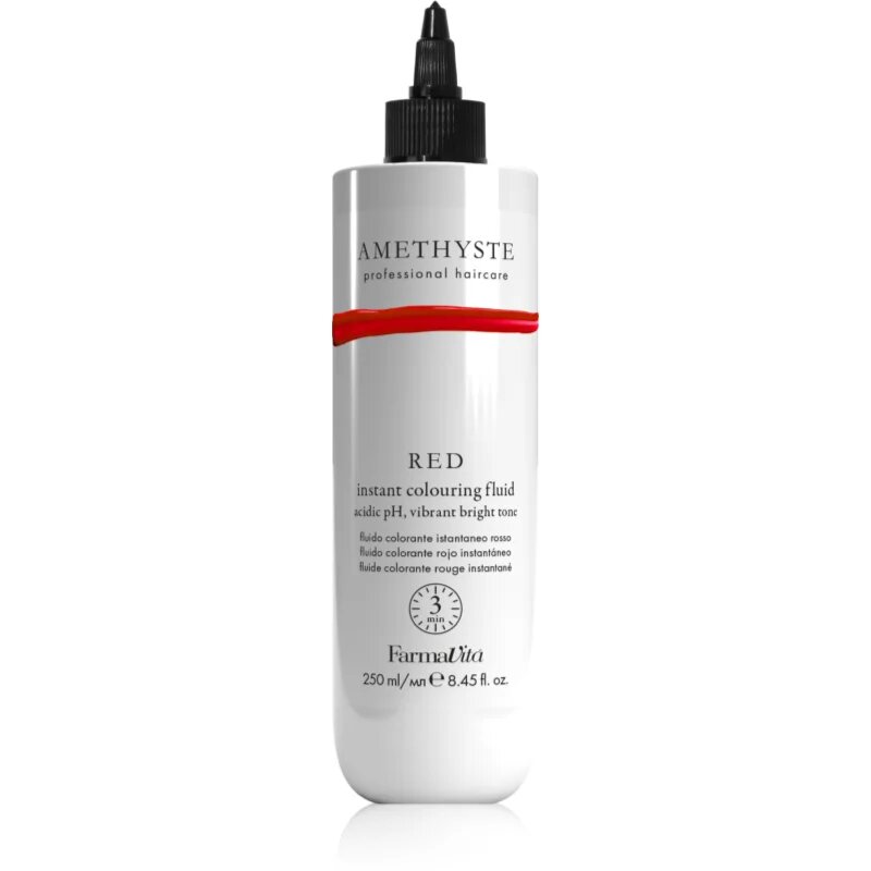 FarmaVita Amethyste Instant Colouring Fluid színező pakolás a vörös árnyalatú hajra árnyalat Red 250 ml