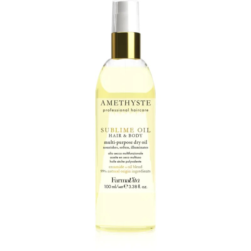 FarmaVita Amethyste Sublime Oil multifunkciós száraz olaj testre és hajra 100 ml