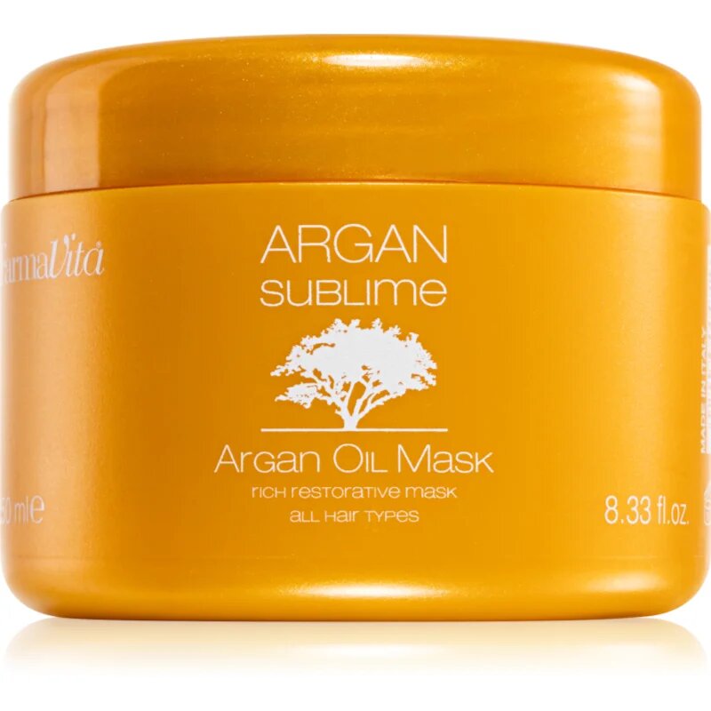 FarmaVita Argan Sublime regeneráló és hidratáló hajmaszk 250 ml