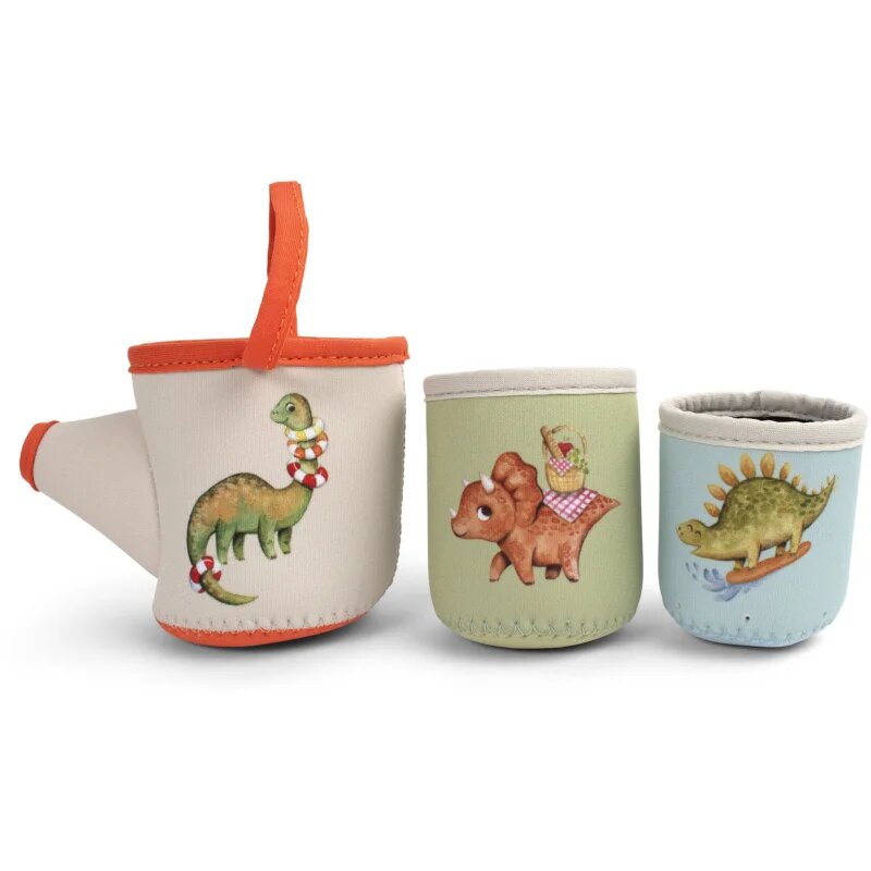 FILIBABBA Neoprene Bath Toys Dino Activity Cups Fürdőjátékok 6m+ 3 db