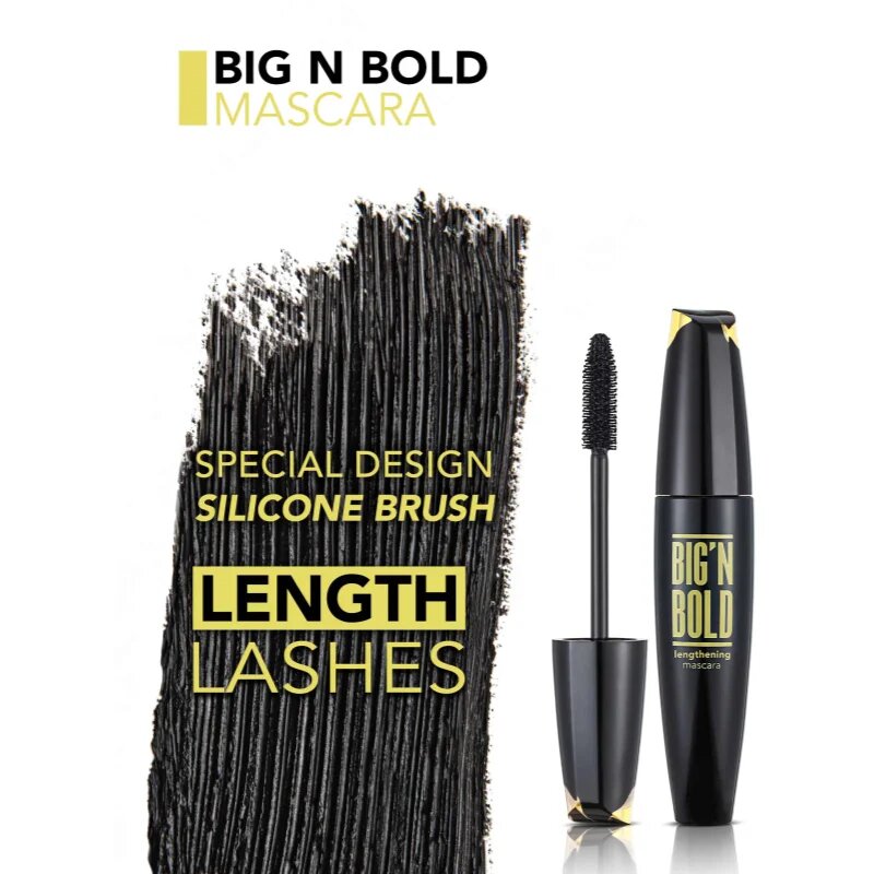 flormar Big'n Bold Lengthening vízálló göndörítő és nagyobbító szempillaspirál 15 ml