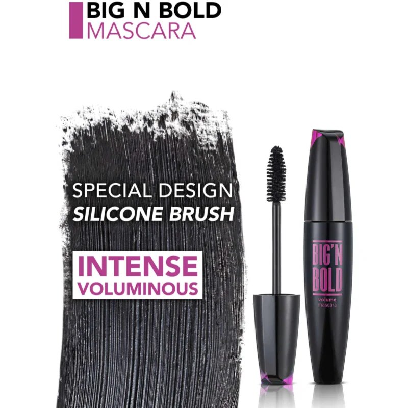 flormar Big'n Bold Volume vízálló és tömegnövelő szempillaspirál 15 ml
