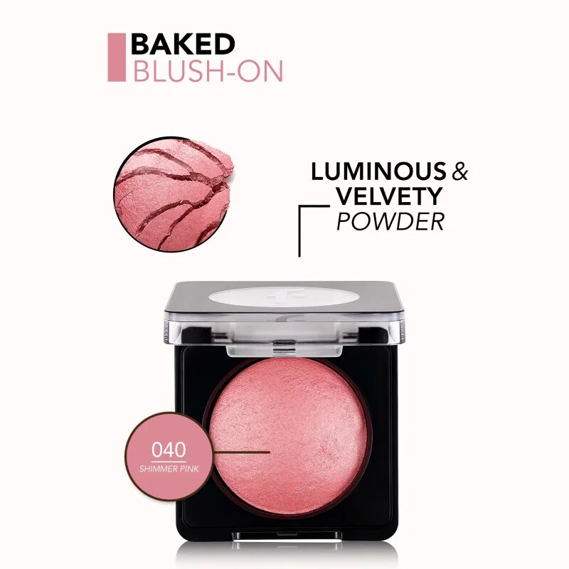 flormar Blush-On Baked élénkítő arcpirosító árnyalat 040 Shimmer Pink 4 g