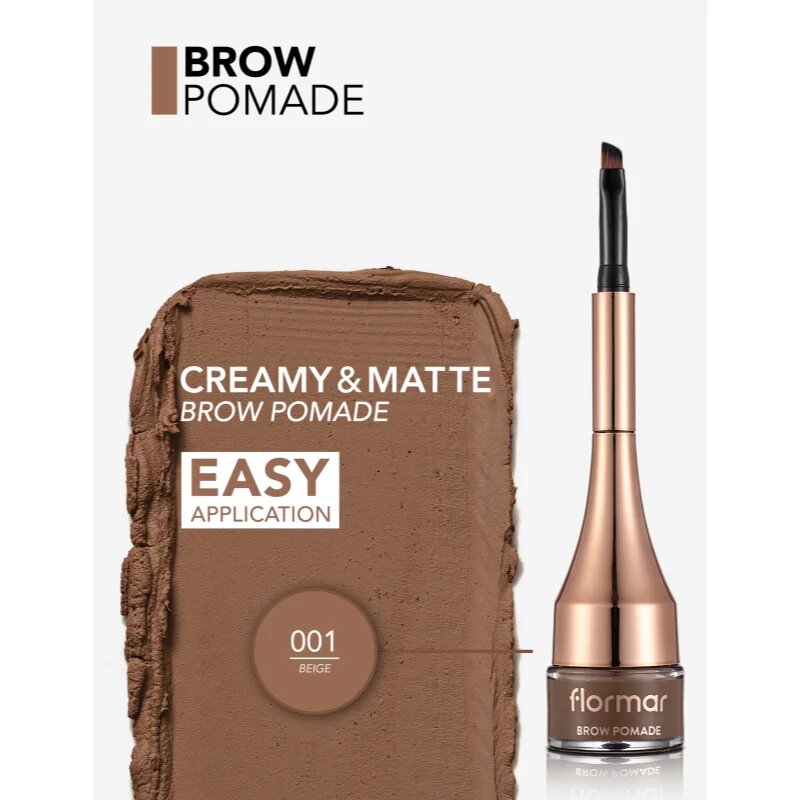 flormar Brow Pomade szemöldök pomádé ecsettel árnyalat 01 Beige 22 g