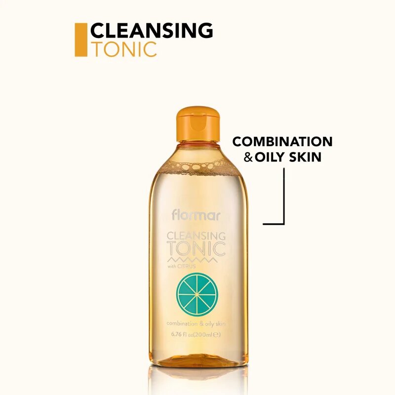 flormar Combination & Oily Skin Cleansing Tonic mélyen tisztító tonikum kombinált és zsíros bőrre 200 ml