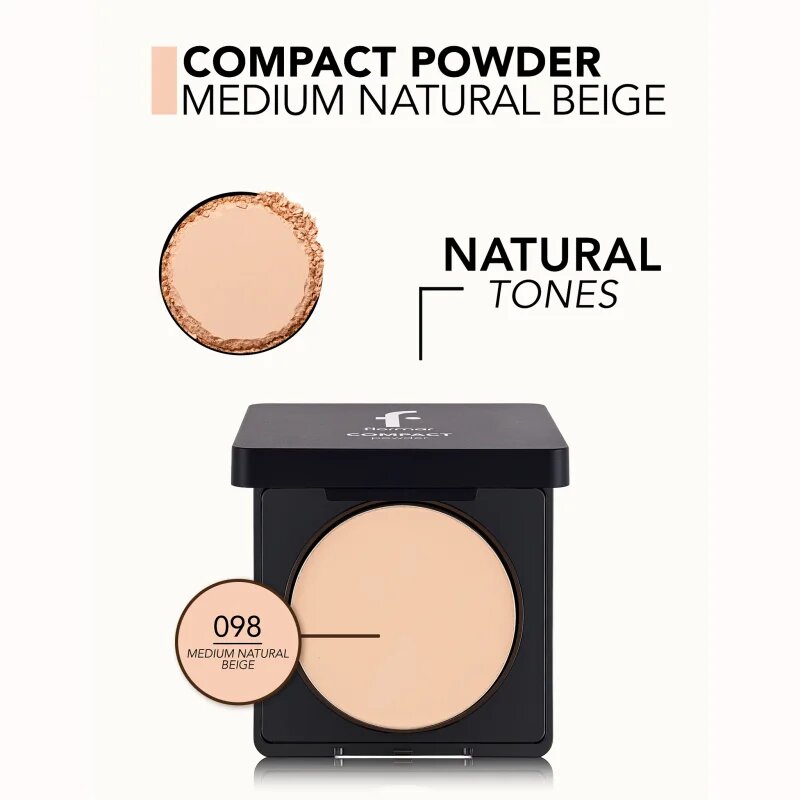 flormar Compact Powder kompakt púder matt hatással árnyalat 098 Medium Natural Beige 11 g