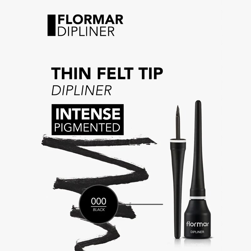 flormar Dipliner hosszan tartó folyékony szemceruza árnyalat Black 35 ml