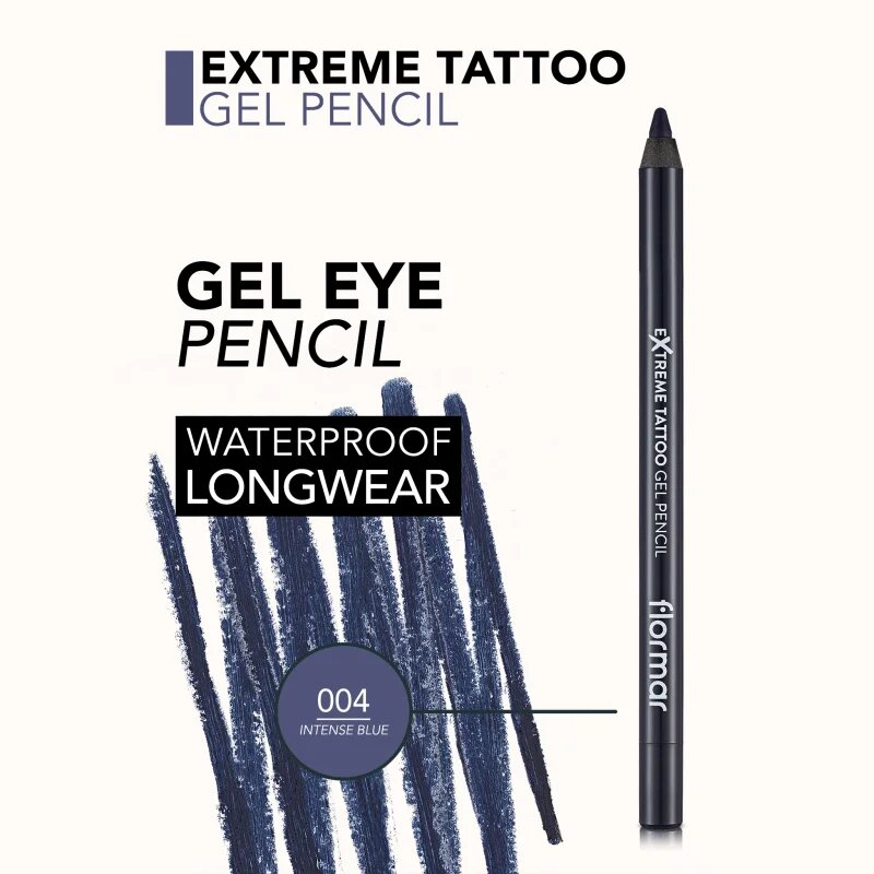 flormar Extreme Tattoo Gel Pencil vízálló zselés szemceruza árnyalat 04 Intense Blue 1.2 g