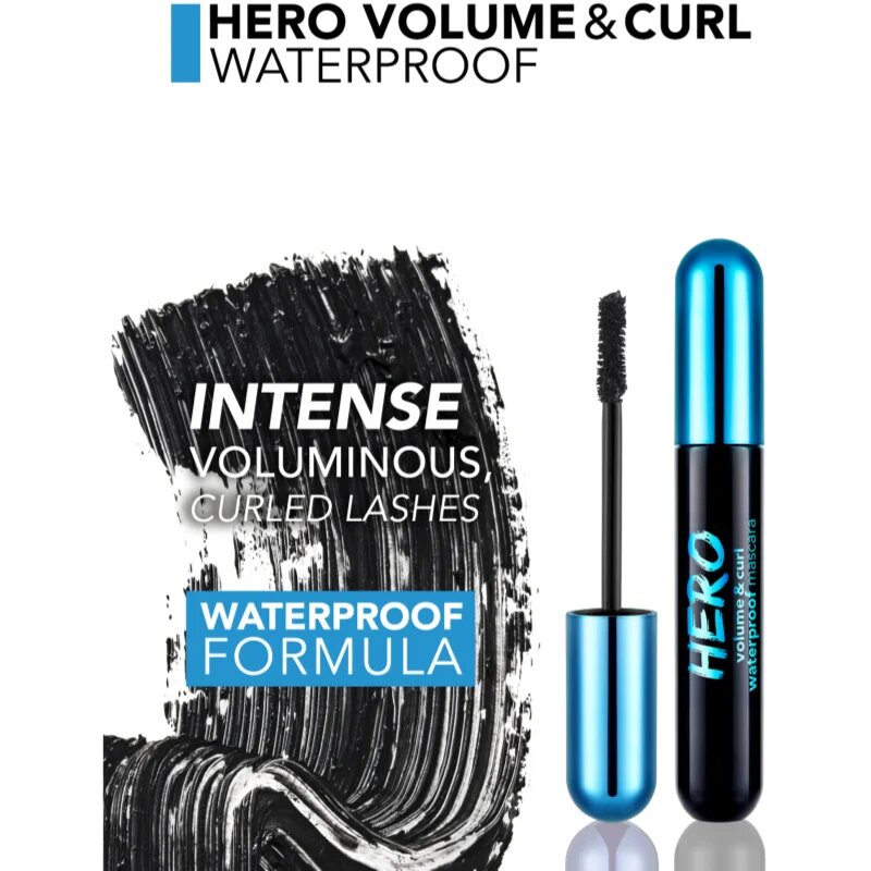 flormar Hero Waterproof vízálló és tömegnövelő szempillaspirál árnyalat Black 10 ml