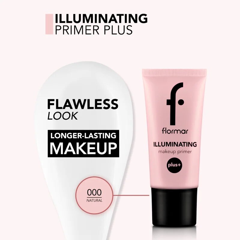 flormar Illuminating Primer Plus élénkítő sminkalap a make - up alá árnyalat 000 Natural 35 ml