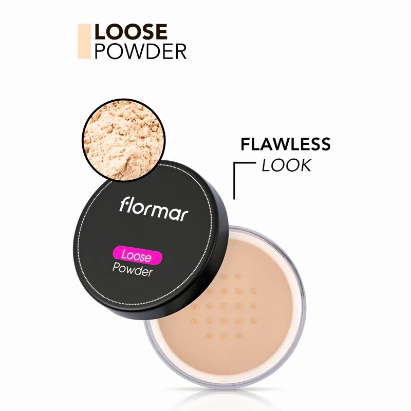 flormar Loose Powder porpúder árnyalat 003 Medium Sand 18 g
