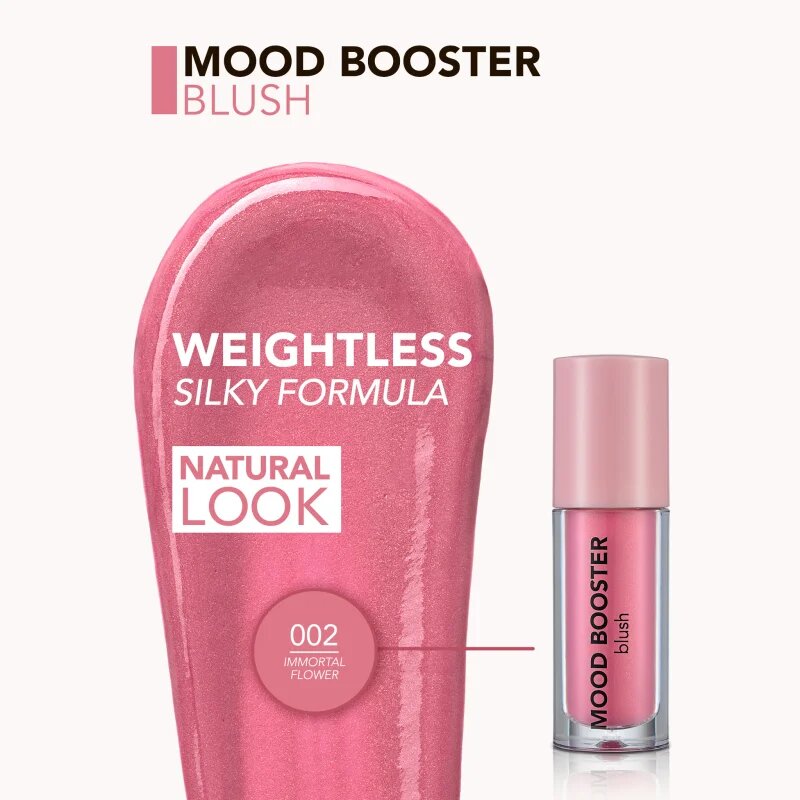 flormar Mood Booster Blush folyékony arcpirosító árnyalat 002 Immortal Flowe 4 ml