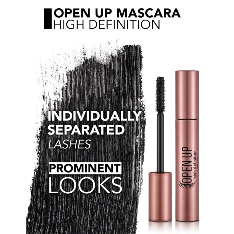 flormar Open Up HD Mascara tápláló szempillaspirál a dús és szétválasztott pillákért 12 ml