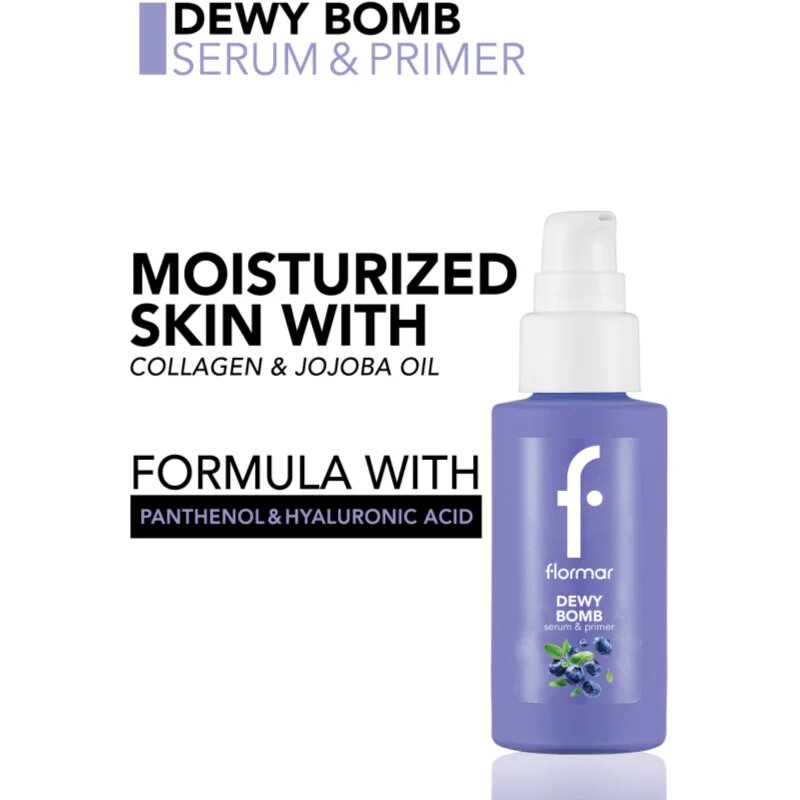 flormar Serum & Primer Dewy Bomb bőrvilágosító alapozó szérum 30 ml