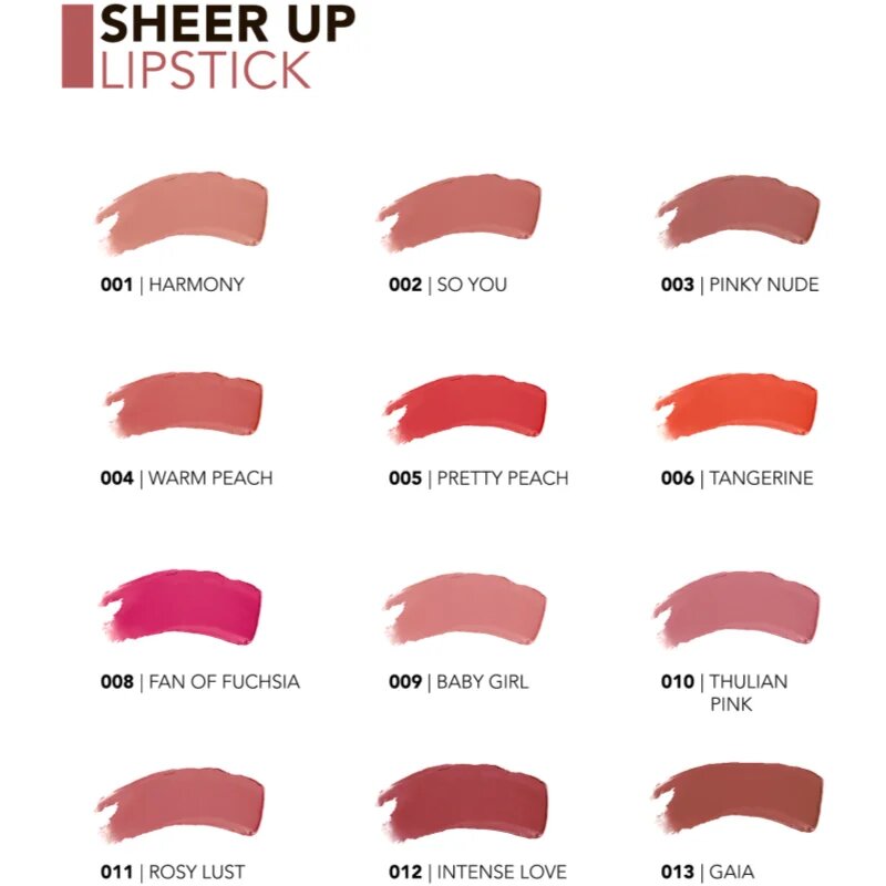 flormar Sheer Up Lipstick hidratáló szájfény fénnyel 011 - Rosy Lust 3 g