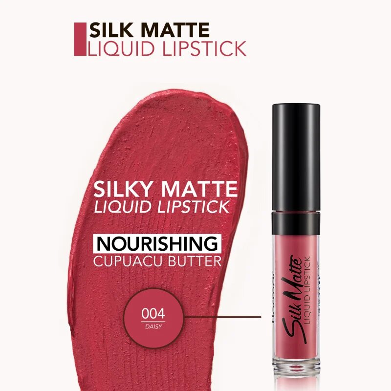 flormar Silk Matte tartós matt folyékony rúzs árnyalat 004 Daisy 45 ml