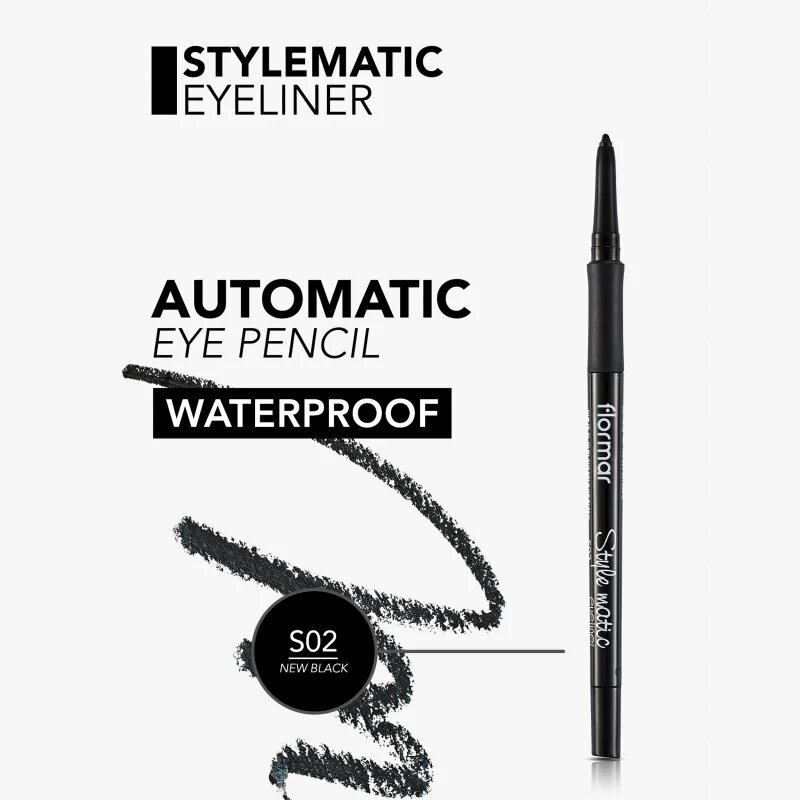 flormar Style Matic Eyeliner vízálló szemceruza árnyalat S02 New Black 0.35 g