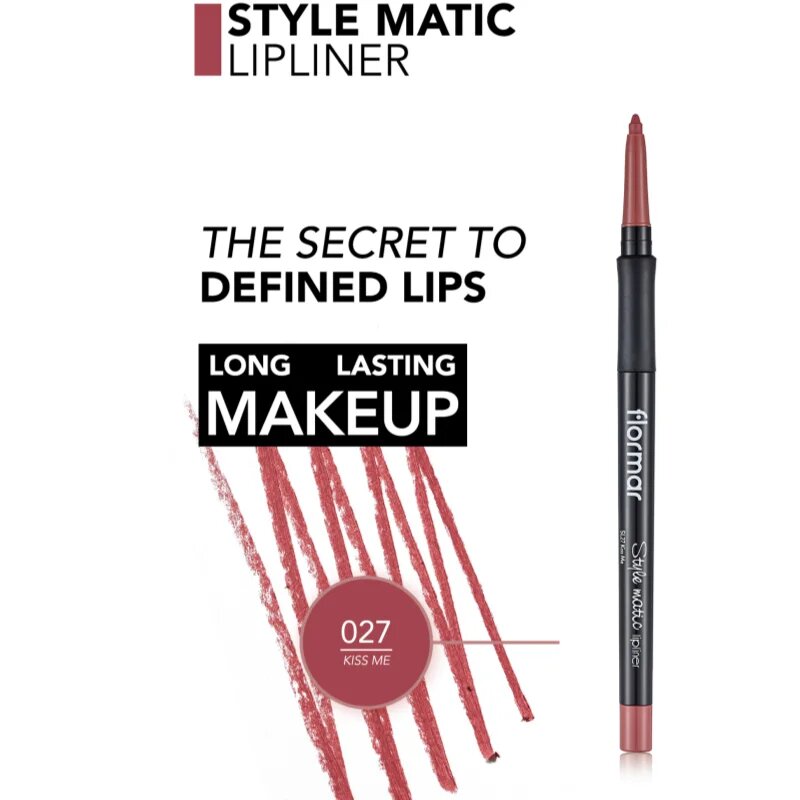 flormar Style Matic Lipliner Matt ajakceruza vízálló árnyalat 27 KISS ME 0.35 g