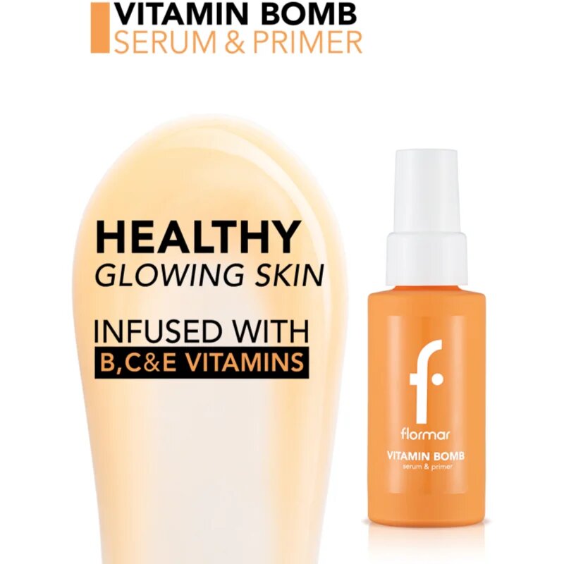 flormar Vitamin Bomb Serum&Primer élénkítő szérum vitaminokkal B C E 30 ml