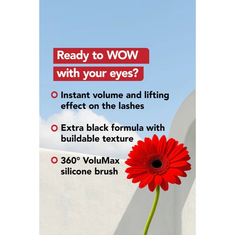 flormar Volume Up Mascara extra dúsító szempillaspirál árnyalat Black 12 ml