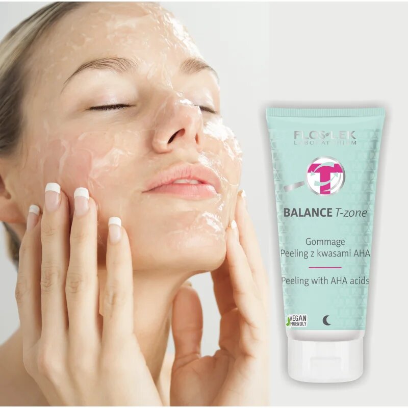 FlosLek Laboratorium Balance T-Zone Gommage peeling kombinált bőrre 125 g