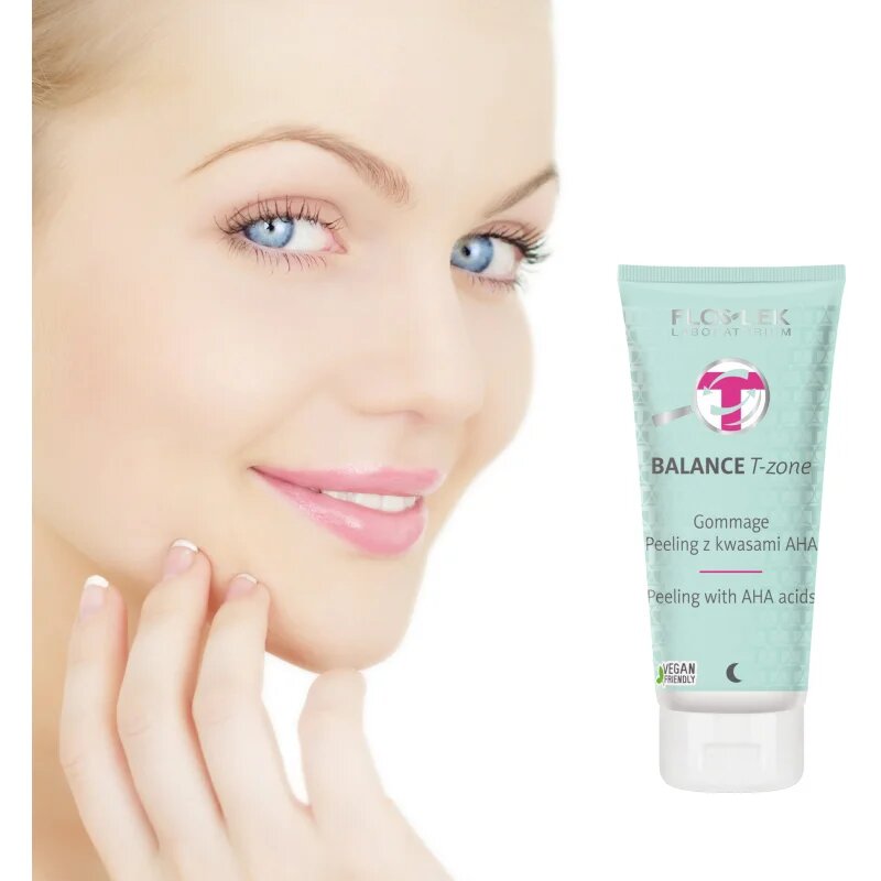 FlosLek Laboratorium Balance T-Zone Gommage peeling kombinált bőrre 125 g