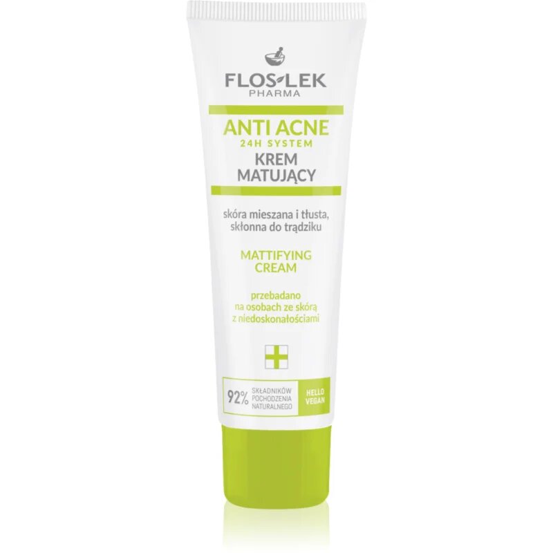 FlosLek Pharma Anti Acne mattító krém kombinált és zsíros bőrre 50 ml