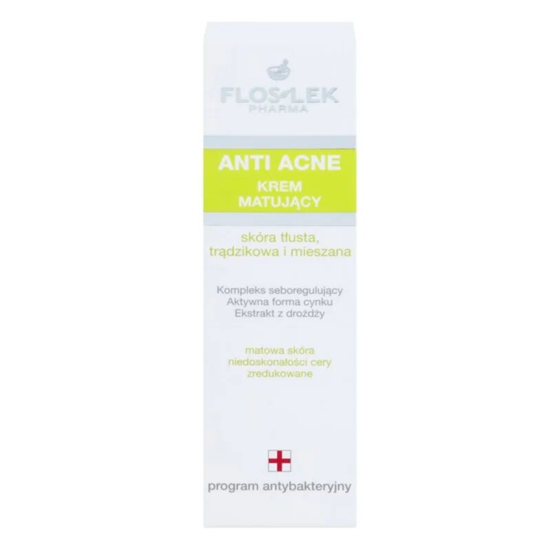 FlosLek Pharma Anti Acne mattító krém kombinált és zsíros bőrre 50 ml