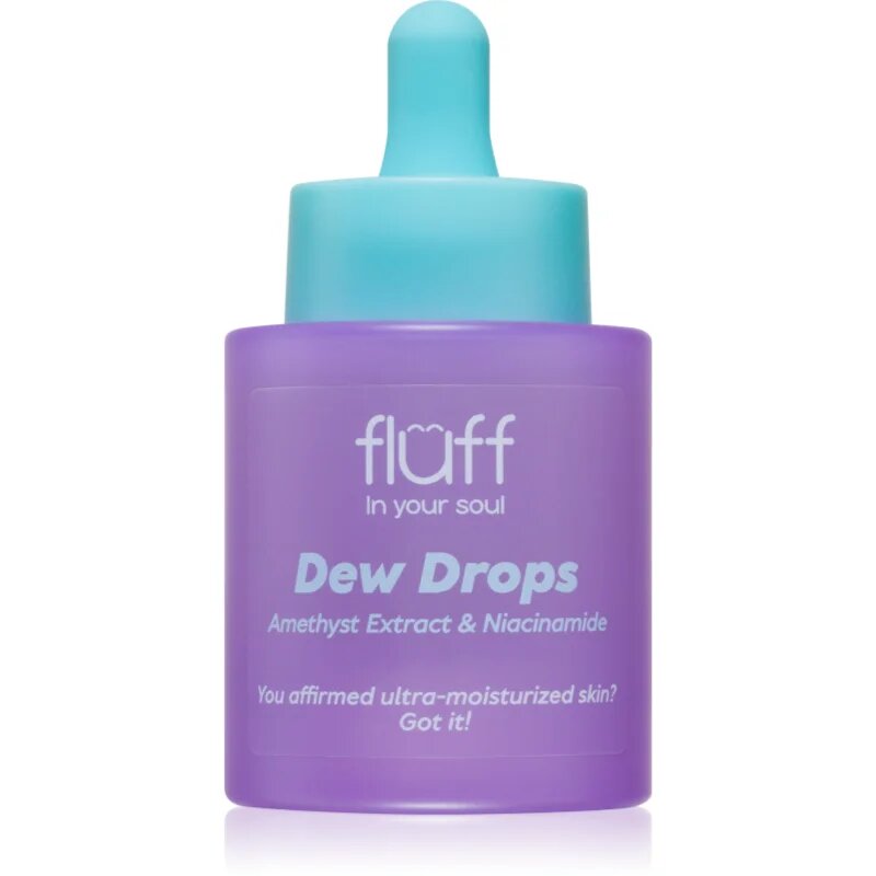 Fluff Dew Drops hidratáló szérum niacinamiddal Amethyst Extract 30 ml