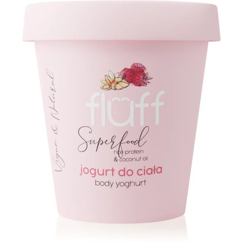 Fluff Raspberries & Almonds test jogurt Rice Protein & Coconut Oil 180 ml
