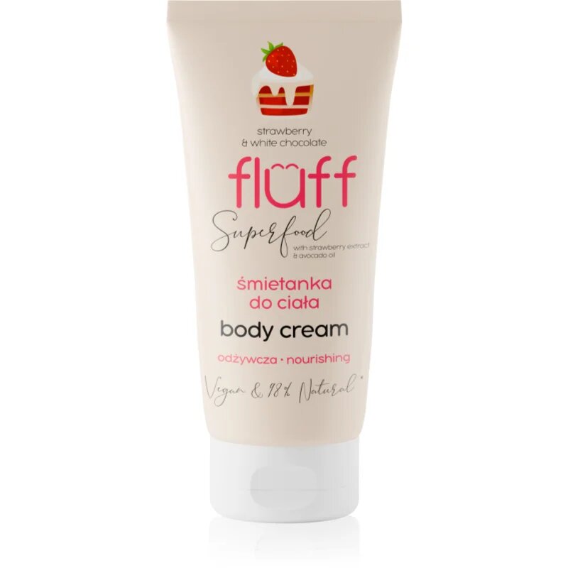 Fluff Superfood strawberry and White Chocolate testápoló krém 150 ml