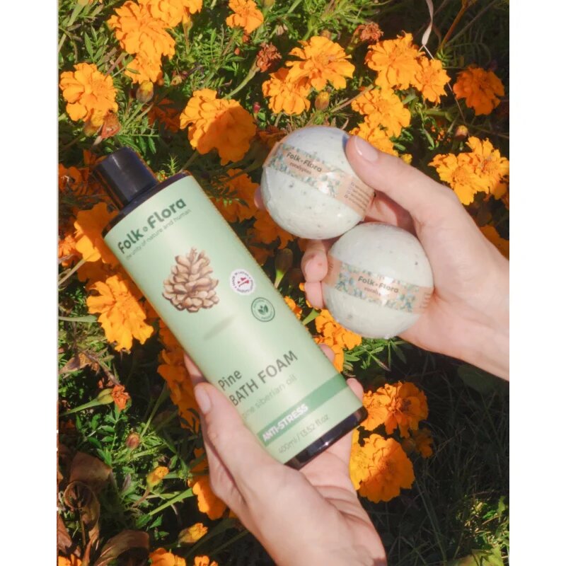 Folk & Flora Eucalyptus fürdőgolyó nyugtató hatással 130 g