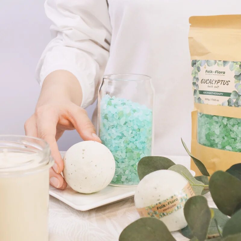 Folk & Flora Eucalyptus relaxációs fürdősó 500 g