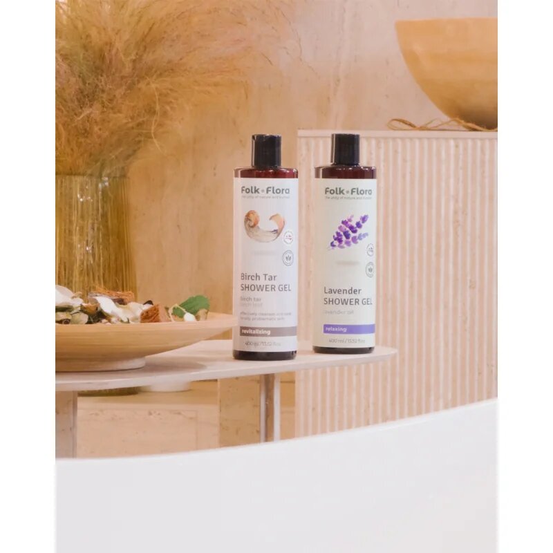 Folk & Flora Lavender relaxáló tusfürdő gél 400 ml