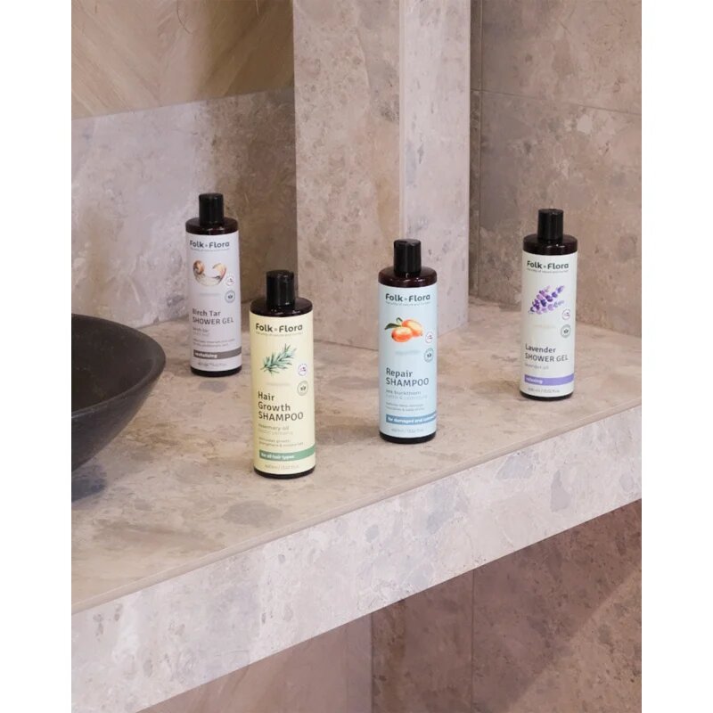 Folk & Flora Lavender relaxáló tusfürdő gél 400 ml