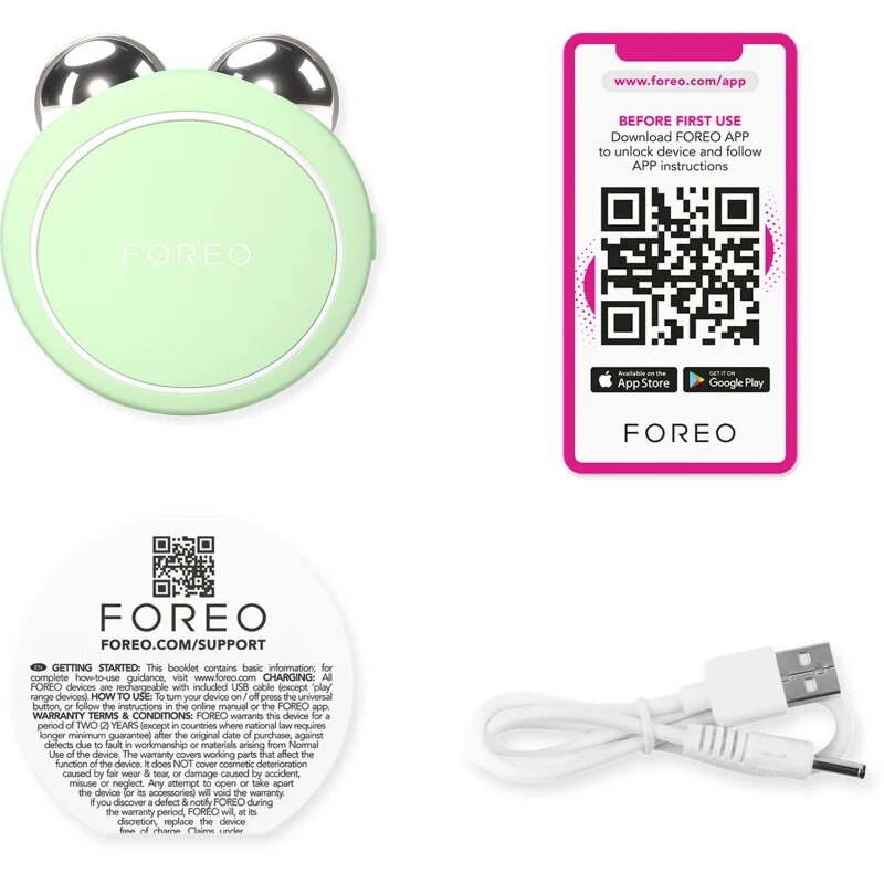 FOREO BEAR™ 2 go mikroáramos tonizáló készülék az arcra Pistachio 1 db