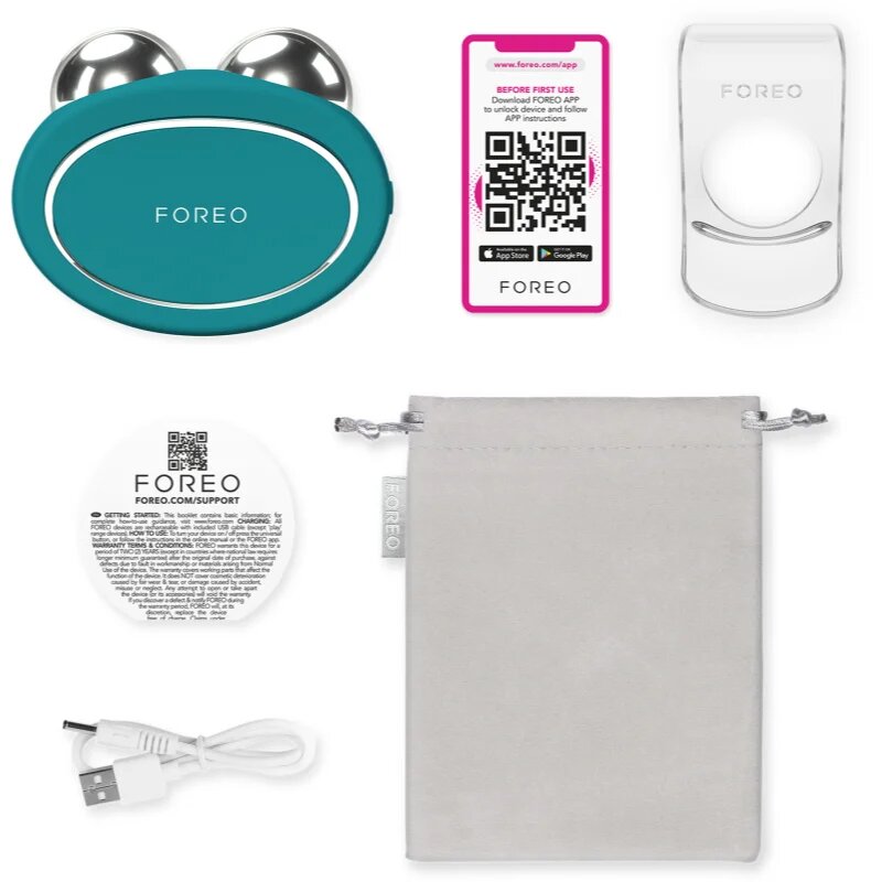 FOREO BEAR™ 2 mikroáramos tonizáló készülék az arcra Evergreen 1 db