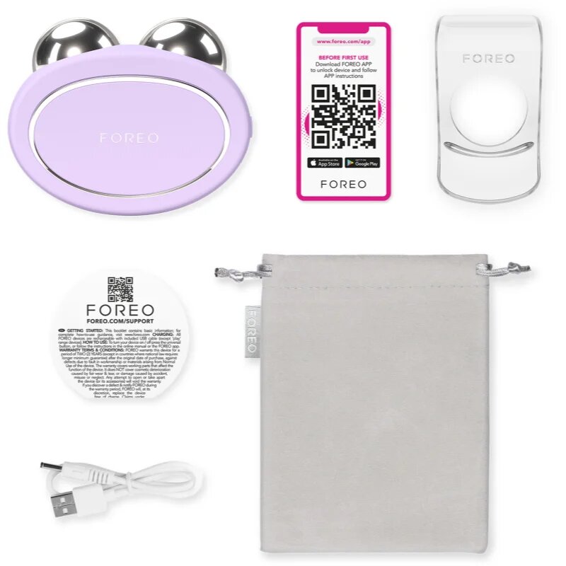 FOREO BEAR™ 2 mikroáramos tonizáló készülék az arcra Lavender 1 db