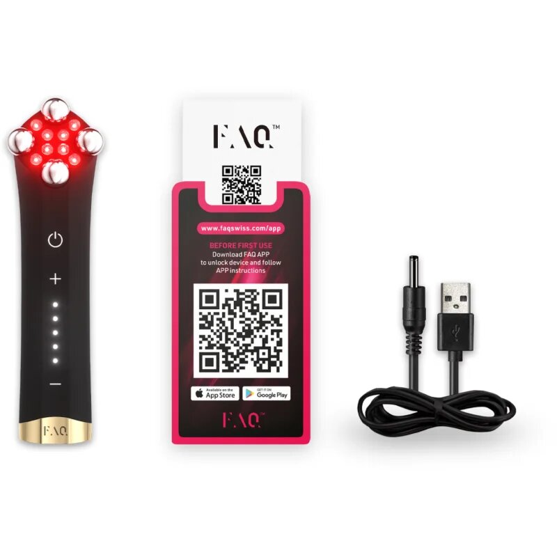 FOREO FAQ™ 402 kettős mikroáramú tonizáló készülék vörös LED-fénnyel 1 db