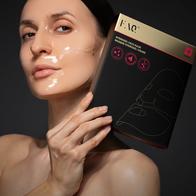 FOREO FAQ™ Glass Skin Collagen Face Mask hidrogél maszk az arcbőr kisimítására és a ráncok láthatóságának csökkentésére 5 db