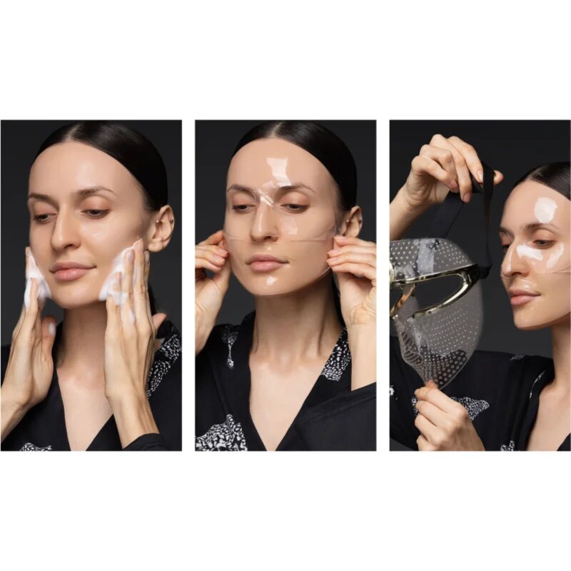 FOREO FAQ™ Glass Skin Collagen Face Mask hidrogél maszk az arcbőr kisimítására és a ráncok láthatóságának csökkentésére 5 db